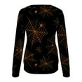 thumbnail image 4 of yoeyez Halloween Sweaters For Women 2024 Long Sleeve Crewneck Lightweight Top Vintage Sun Graphic Hippy Clothing, 4 of 4