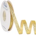 thumbnail image 2 of Ribbli Cinta dorada con purpurina, cinta para envolver regalos, borde cortado en oro, cinta navideña para manualidades, decoración de árboles navideños, decoración de adornos, decoración del hogar, 3/, 2 of 2
