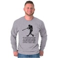 thumbnail image 4 of Funny Touch Down Baseball Swing Joke Long Sleeve TShirt Men Women Brisco Brands X, 4 of 6