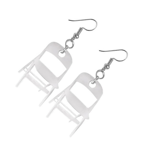 Pendientes de silla plegables Qarigey de aleación ligeros y de moda blanco