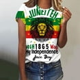thumbnail image 2 of Raeneomay Casual Plus Size Tunics Tops Women's Independence Day Printed Round Neck Short Sleeved T-Shirt Top, 2 of 4