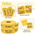 thumbnail image 4 of THOPBPRK 500 Raffle Tickets Double Roll, Raffle Tickets Roll with Name and Phone Number Information, Paper Raffle, Events, Class Reward & Door Prize for Halloweeen Christmas Party (Yellow), 4 of 10