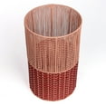 thumbnail image 4 of Happimess Harper Modern 4.13-Gallon 2-Tone Faux Wicker Cylinder Outdoor Trash Can, Pink/Red, HPM1101C, 4 of 9