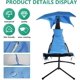 thumbnail image 4 of Funda de cojín de repuesto y tela para sombrilla, hecha para patio, tumbona curvada, hamaca flotante, tela suave impermeable (cojín no incluido), azul, 4 of 8
