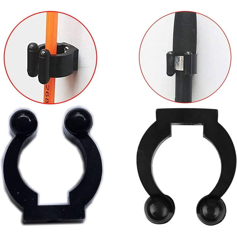 Mantouxixi 20/40 Pcs Fishing Pole Rod Holder Clips Rubber,Billiards Snooker  Cue Locating Clip Holder Regular Fishing Rod Storage Clips Black for Pool
