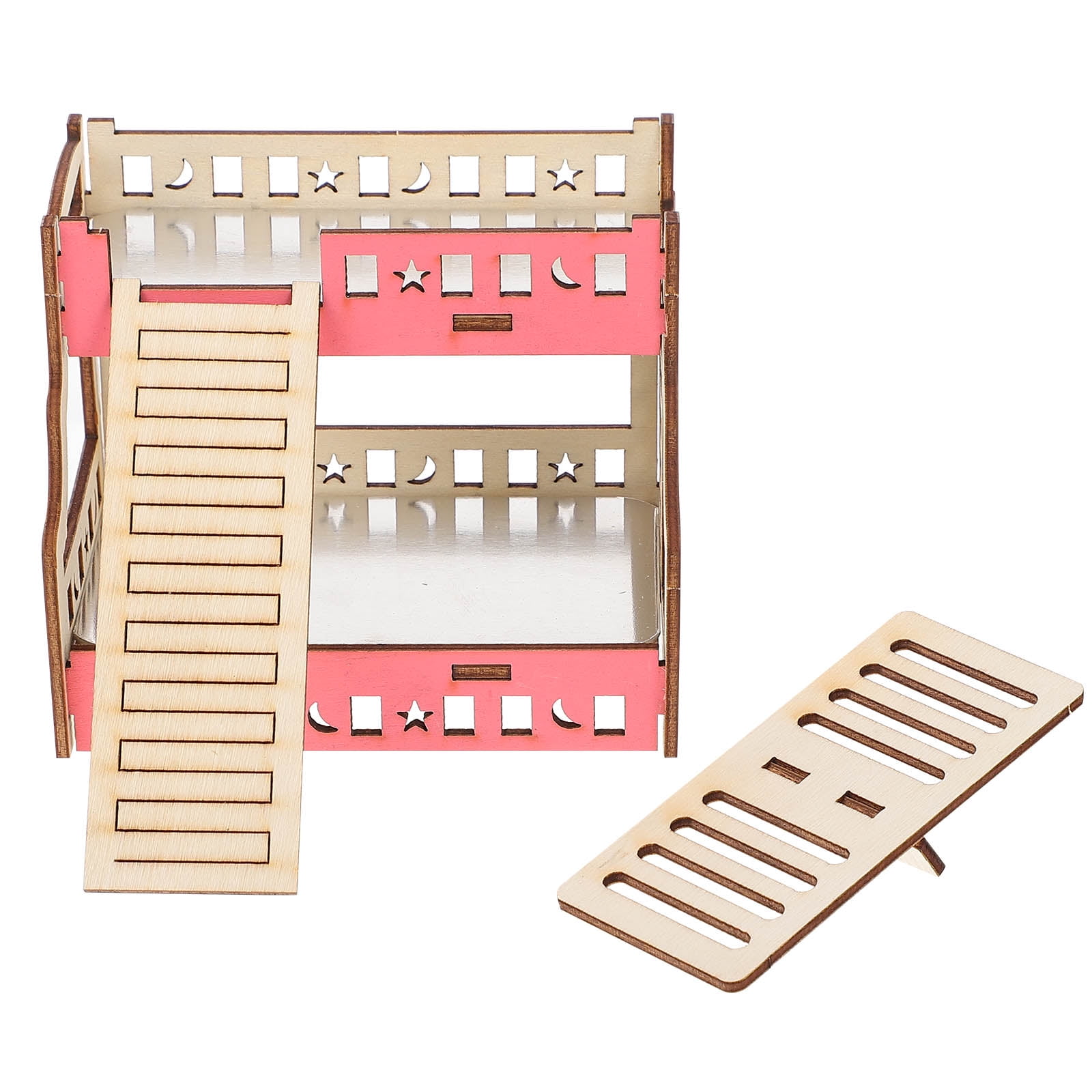 PAMINGONO 1Pc Watermelon Red Hamster Rest Place Wooden Platform for Small Animal Cage