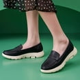 thumbnail image 2 of Juosiy Slip On Shoes for Women Comfortable Fall Loafers Soft Leather Business Casual Sneakers, 2 of 8