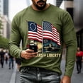 thumbnail image 2 of Mens 250 Anniversary USA Shirt Long Sleeve Graphic Tee American Flag Artwork Patriotic Independence Day Holiday Clothing, 2 of 4