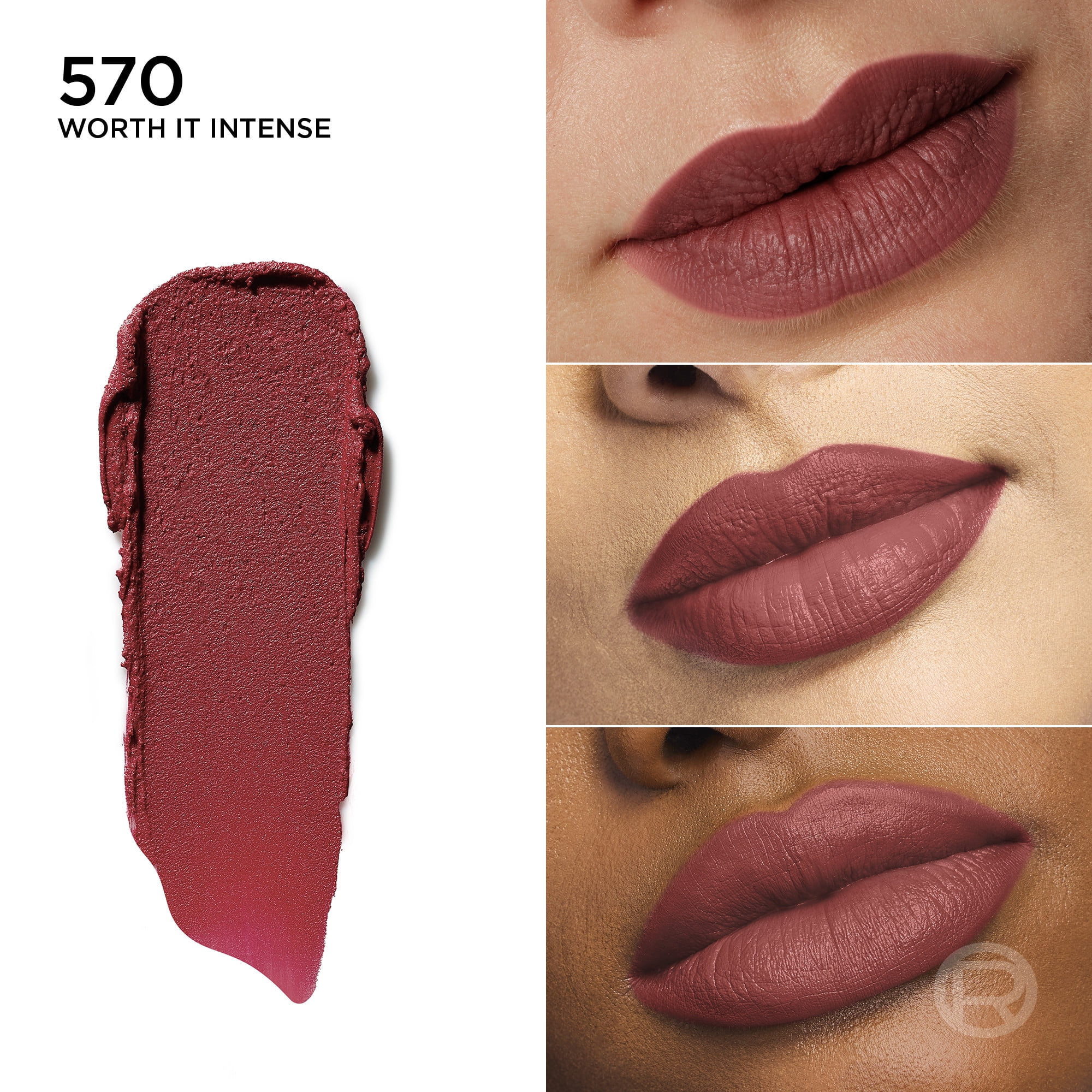 L'Oreal Paris Colour Riche Blurred Matte Lipstick , Worth It Intense 570, 0.13 oz