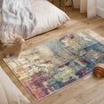 thumbnail image 3 of XUCP-2x3 Tapis d'Entrée Lavable, Petit Tapis de Porte Intérieur pour Entrée, Tapis de Salle de Bain Antidérapant Abstrait Tapis de Sol Rouge pour Porte d'Entrée Cuisine Chambre Animal de Compagnie RV (Rouge/multi, 2 x 3), 3 of 4