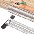 thumbnail image 4 of High-Precision Scale Ruler Marking Ruler T-Type Hole Ruler Right Angle Ruler Multifunctional Stainless Woodworking Scribing Mark Line Gauge Carpenter Measuring Tool, 4 of 8