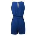thumbnail image 3 of 2DXuixsh Combinaison Femme Mode Décontractée Lacets Col en V Sans Manches Combinaison Confort Shorts Vêtements de Sport Grande Taille Combinaison pour Femmes Rondes Bu2 Taille m, 3 of 5