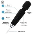 thumbnail image 6 of Luxtrada USB Rechargable Massager Wand Personal Neck Full Body with 20 Vibrating Patterns 8 Speeds Body Massager, 6 of 8