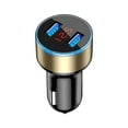 thumbnail image 1 of EGNMCR 2 USB Car QC3.0 Charger Digital Display Aluminum Alloy Shells5V 3.1A Car Mobile Phone Fast Charge Charger adapter adapter, 1 of 1