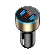 EGNMCR 2 USB Car QC3.0 Charger Digital Display Aluminum Alloy Shells5V 3.1A Car Mobile Phone Fast Charge Charger adapter adapter