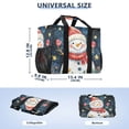 thumbnail image 3 of Large Hand-Held Storage Bag Kitchen Reusable Grocery Bags， Travel Tote Bags， Waterproof Tote，Laundry Bag，Beach Bag， Pool Bag Shawl Cute Snowman, 3 of 8