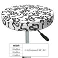 thumbnail image 4 of Balery Hand Drawn Snake Fundas de asiento para taburete de bar redondo de tela de terciopelo ajustables que protegen de arañazos y manchas para sillas de 14 a 17 pulgadas.-14 inch, 4 of 7