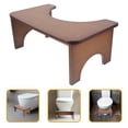 thumbnail image 4 of Bathroom Toilet Stool Foot Stool Household Stool Small Bench Bamboo Poop Stool, 4 of 8