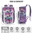 thumbnail image 3 of Tropical Palm Trees Waterproof Cooler Backpack, Leakproof Lunch Bag Backpack for Hiking, Camping, Fishing, Summer Beach Travel, Vibrant Palm Sunset Design, 3 of 6