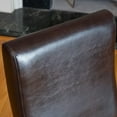 thumbnail image 3 of Urban Style Solid Wood Leatherette Padded Parsons Chairs, Kitchen Chairs, Brown, Set Of 2, 3 of 5