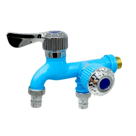 

Fuieoe Kitchen Appliances Kitchen Organization 90 Degree Double-Valve Water Tap Double External Control Durable Brass Faucet For Home Outdoor Garden