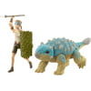 Jurassic World Human & Dino Pack Ben & Ankylosaurus Bumpy Action Figures, Spear Accessory, Camp Cretaceous Movable Joints & Authentic Sculpt, Kids Gift Ages 4 Year & Older