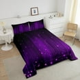 thumbnail image 4 of Black and Purple Comforter Set Twin Ombre Glitter Bedding Set for Teen Women Room Decor,Abstract Striped Comforter Lightweight 2Pcs, 4 of 6