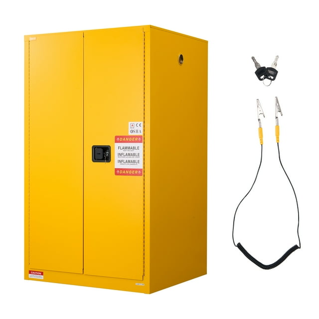 VEVOR 65 Gal Flammable Storage Cabinet with Adjustable Shelf for Flammable Liquids