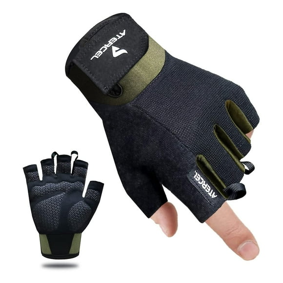 Guantes de entrenamiento ATERCEL para hombre y mujer (verdes, pequeños)