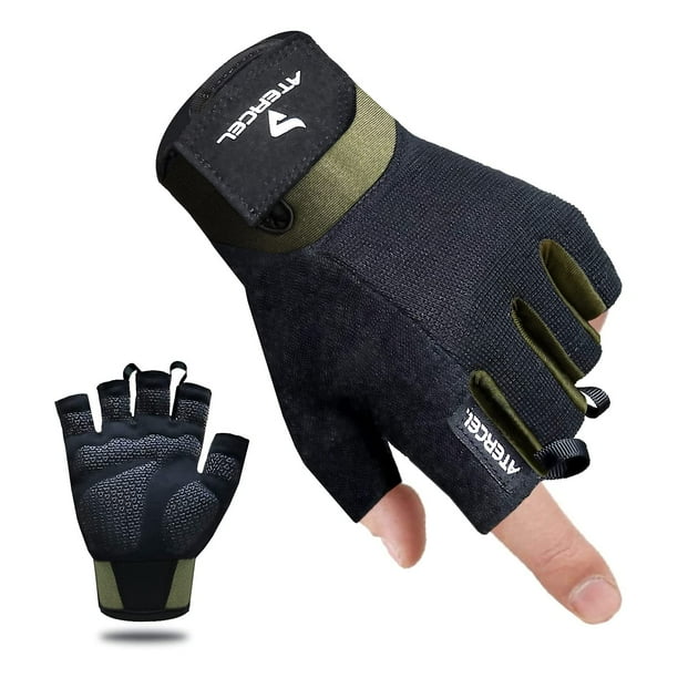 Guantes de entrenamiento ATERCEL para hombre y mujer, talla M, color verde
