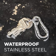 Key Smart 5039907 Clip Stainless Steel Carabiner Key Chain, Silver