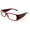 Red, variant on Thick Clear Frames Fashion Glasses for Men and Women