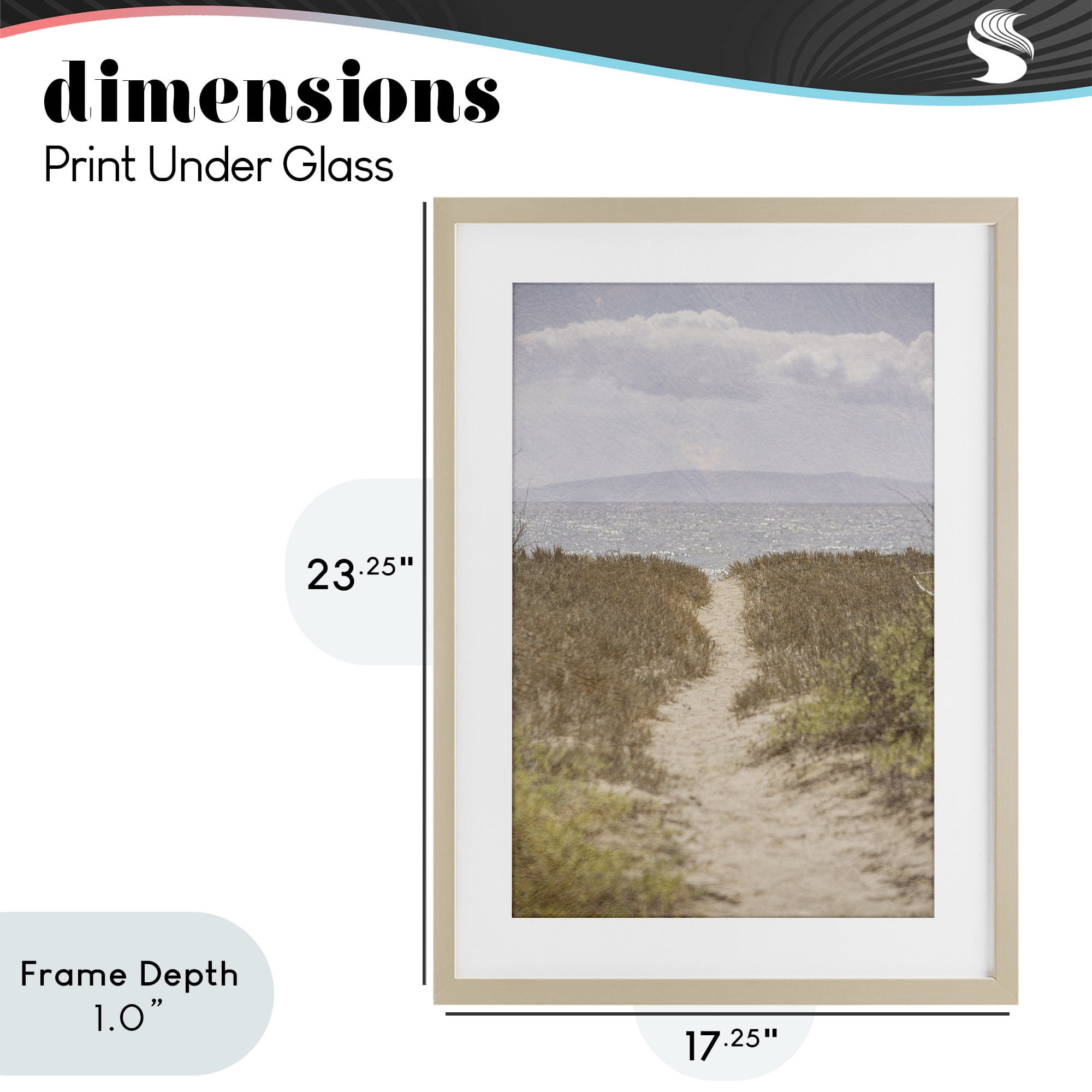 Stupell Industries Path to Misty Ocean Birch Framed Print Under Glass, design by Aaron Matheson