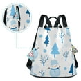 thumbnail image 5 of FORMRS Women's Travel Backpack Purse Anti-Theft Hidden Pockets Casual Shoulder Bag, Blue Simple Cartoon Snowmen, 5 of 7