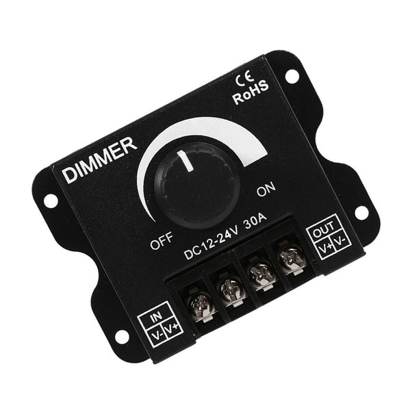 Yosoo Health Gear LED Strip Light Dimmer Controller, Manual Switch with Dimmer Control, 12V-24V 30A, Single Color