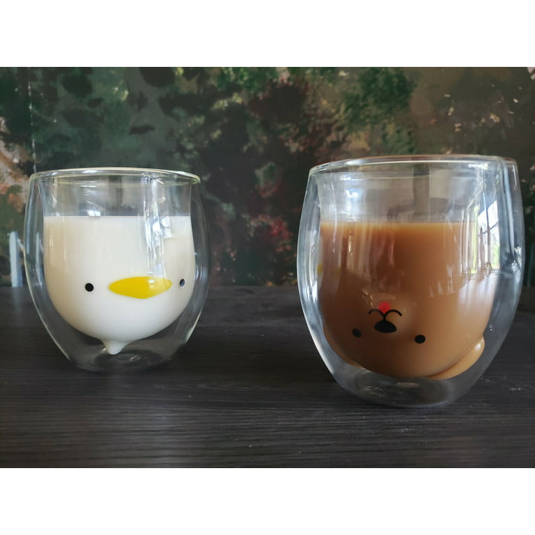 Gift 375Ml Glass Cup with Lid Straw Transparent Mug Milk Coffee Drinking Cup  1Pc