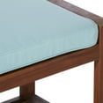Manor Park Outdoor Solid Acacia Wood Bench Dark Brown and Blue