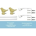 thumbnail image 5 of Urbanest 3/4-inch Cute Bird Designer Decorative Adjustable Window Treatment Curtain Single Rod Set, Heavy Duty, Baby Yellow With White Rod, 28" to 48", 5 of 7