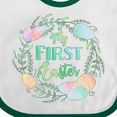 thumbnail image 4 of Inktastic My First Easter Pastel Colored Wreath Boys or Girls Baby Bib, 4 of 4