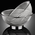 thumbnail image 6 of Lumxatz 2 PC Stainless Steel Microporous Colander Set, Large Capacity 304 Metal Strainer with Mixing Bowl, for Washing Vegetables, Fruit, Rice and Draining Cooked Pasta, Dishwasher Safe E, 6 of 6