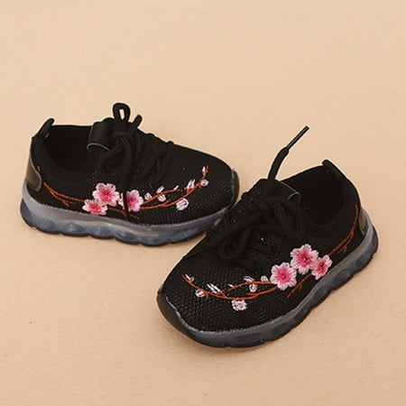

SALE CLEARANCE Autumn Embroidered Lights Shoes Boys And Girls Luminous Mesh Shoes Led Shoes