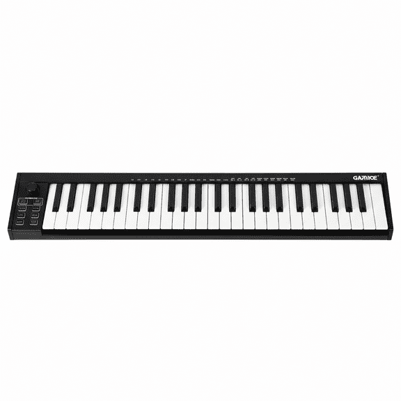 CazToi 49-Key Semi-Weighted MIDI Keyboard Controller with Bluetooth 8 Pads OLED Display & USB DAW Controller
