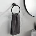 thumbnail image 2 of Anneau Porte-Serviette Mat Noir Mat Mural pour Salle de Bain 2 Pack Style Classique, 2 of 7