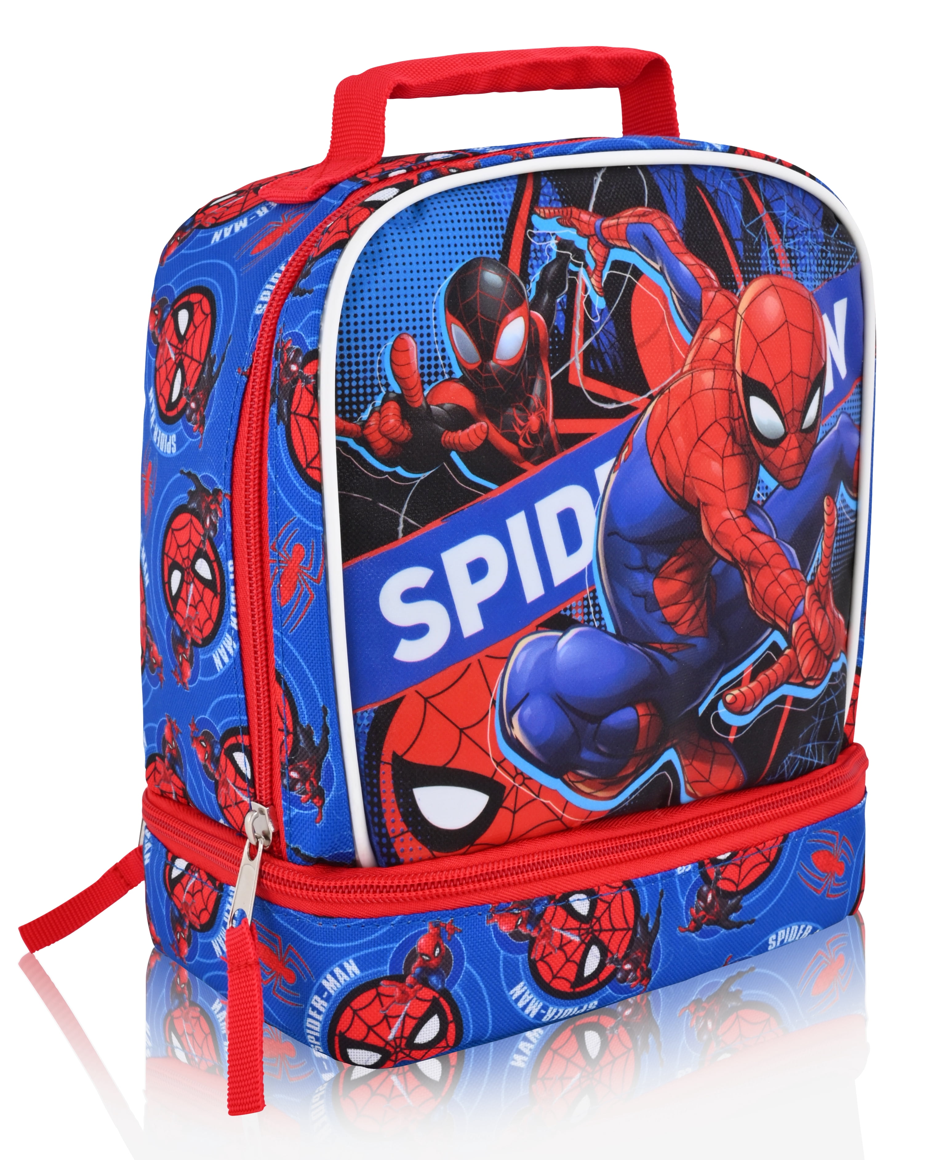 Marvel Spiderman Lunch Box for Kids | Insulated Lunch Bag Lunch Box for Boys, Girls, Unisex | Spiderman Blue Reusable Lunchbox
