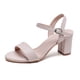 thumbnail image 5 of Sandalias de punta abierta para mujer Zapatos de tacón elegantes antideslizantes para viajes al aire libre (Beige 40), 5 of 9