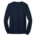 thumbnail image 6 of Mens Long Sleeve Core Blend Cotton/Polyester Tee Navy 4X-Large, 6 of 6