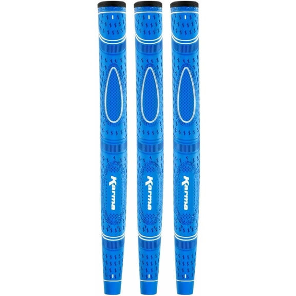 3 Pack Karma Blue Dual Touch Midsize Putter Grip