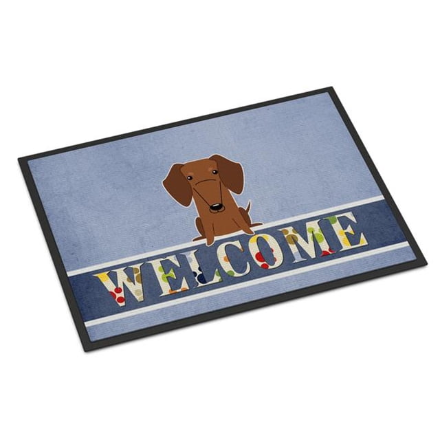 Carolines Treasures BB5711MAT Tapis d'Intérieur Ou d'Extérieur Teckel Brun Rouge de 18 x 27 Po