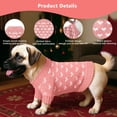 thumbnail image 2 of Dog Sweater, Knitted Heart Pattern Puppy Sweaters for Small Medium Large Dogs, Girl Boy Autumn/Winter High Elasticity Comfortable Pet Clothes, Christmas Holiday New Year Pet Outfit 1Pack, 2 of 6