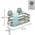 thumbnail image 5 of Better Homes & Gardens Adhesive or Suction Mount Shower Storage Basket, Satin Nickel, 5 of 9